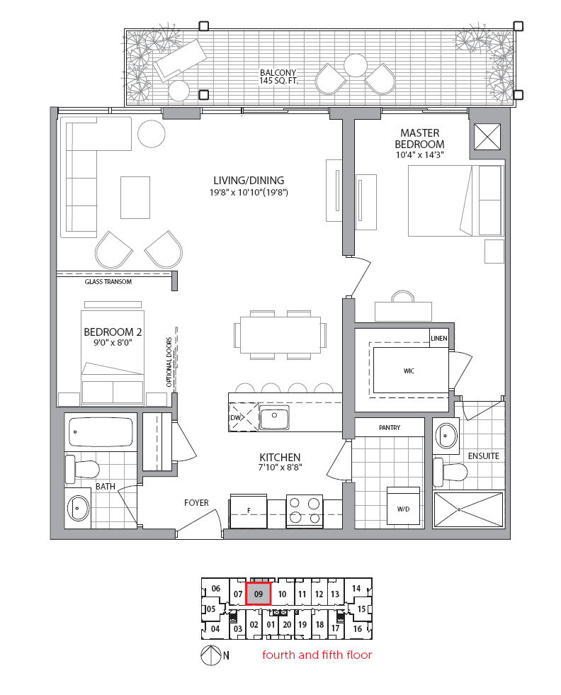 2h+d- two bedroom + den